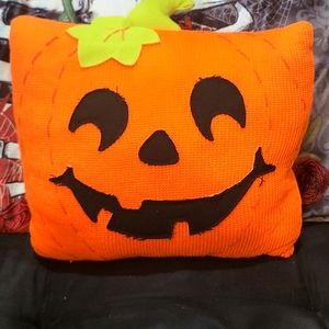 Orange Jack-o-Lantern Pillow